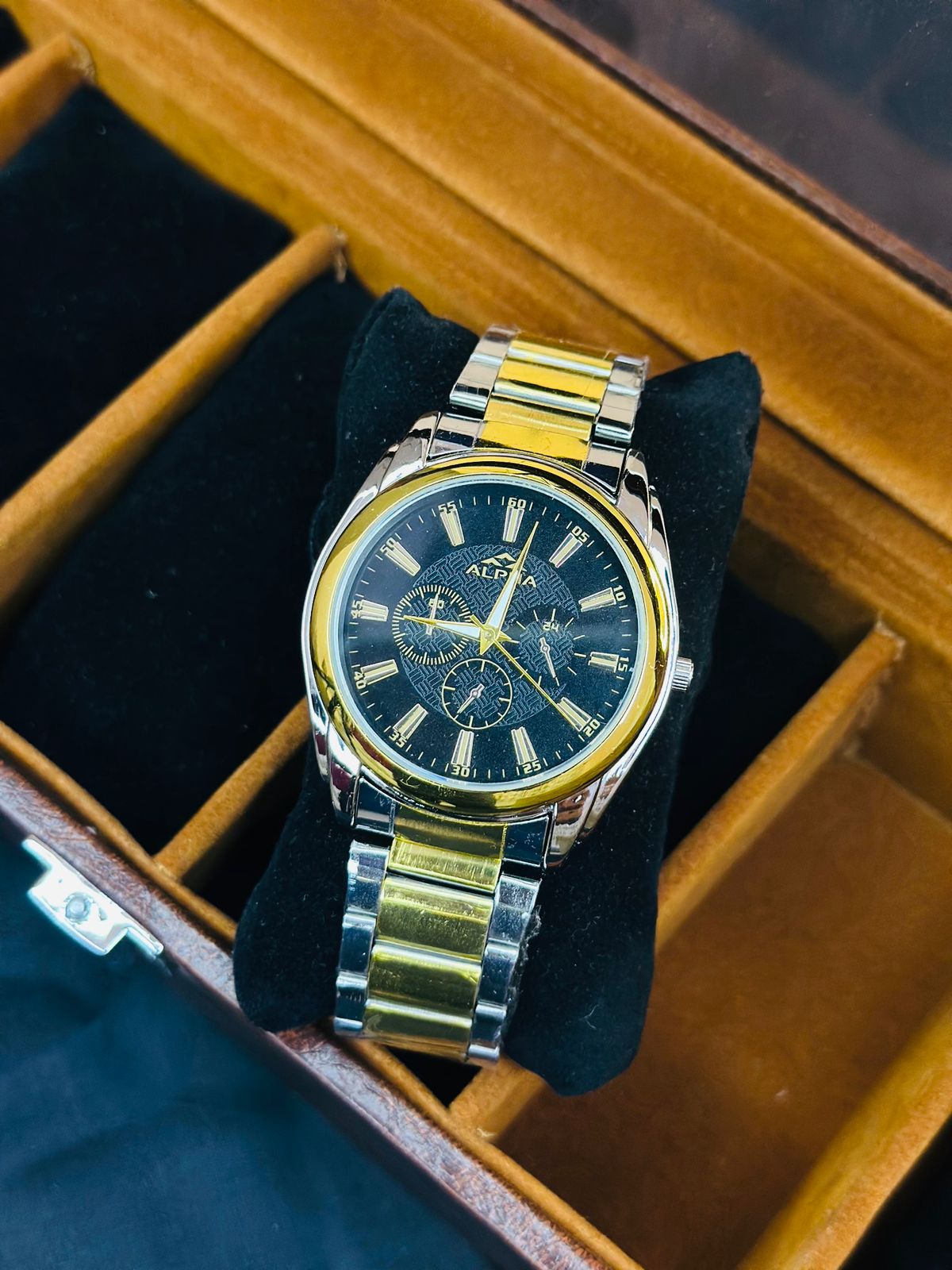 Alpha stainlees steel watch