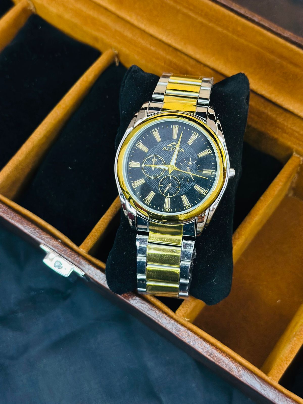 Alpha stainlees steel watch