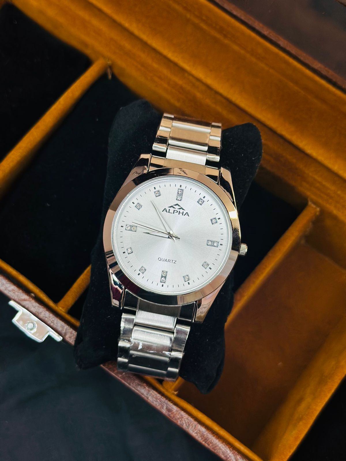 Alpha stainlees steel watch