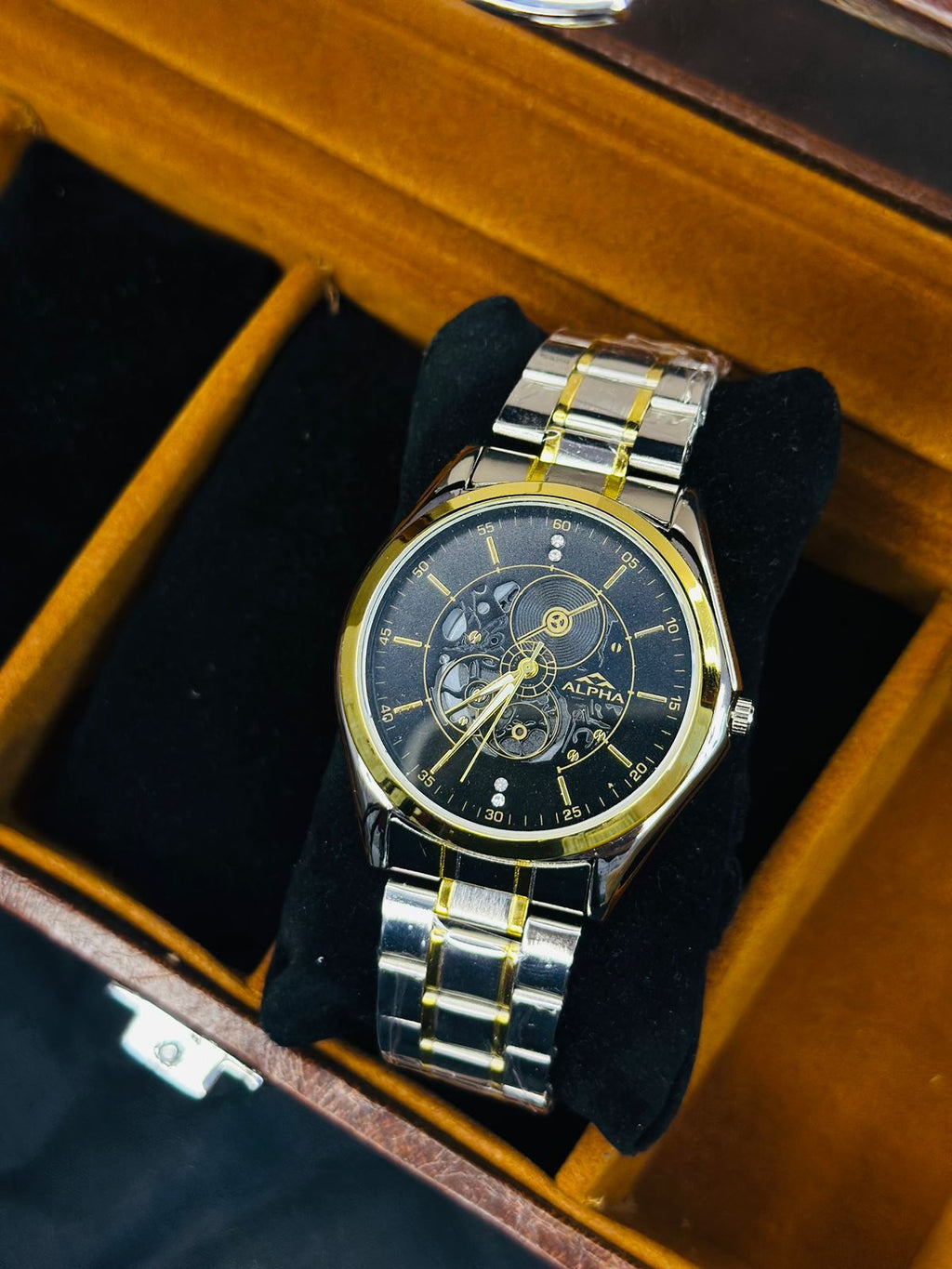 Alpha stainlees steel watch