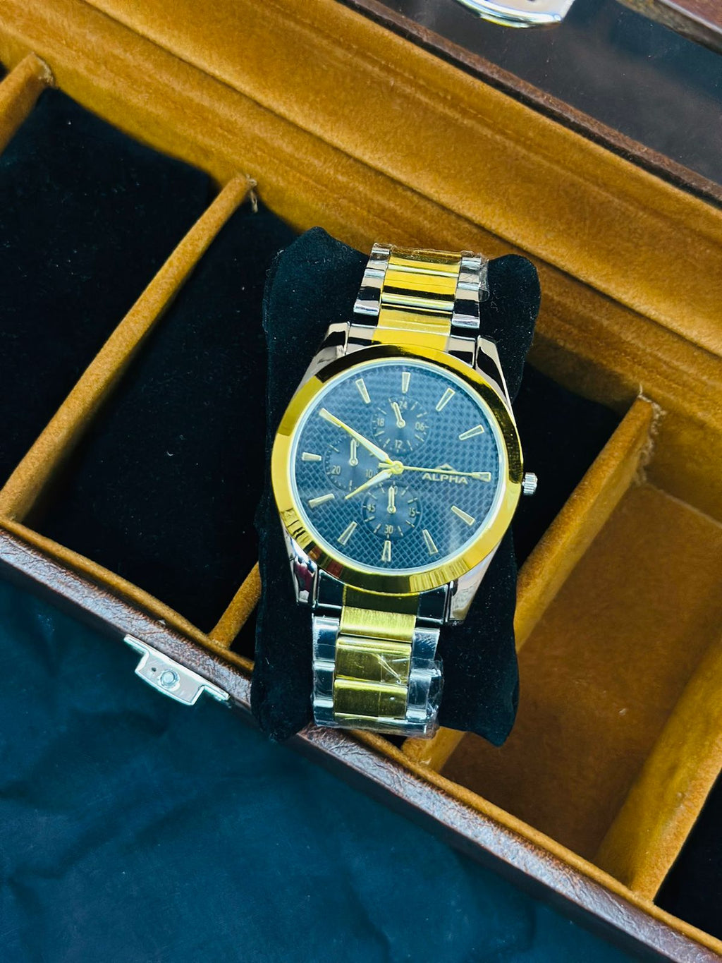 Alpha stainlees steel watch