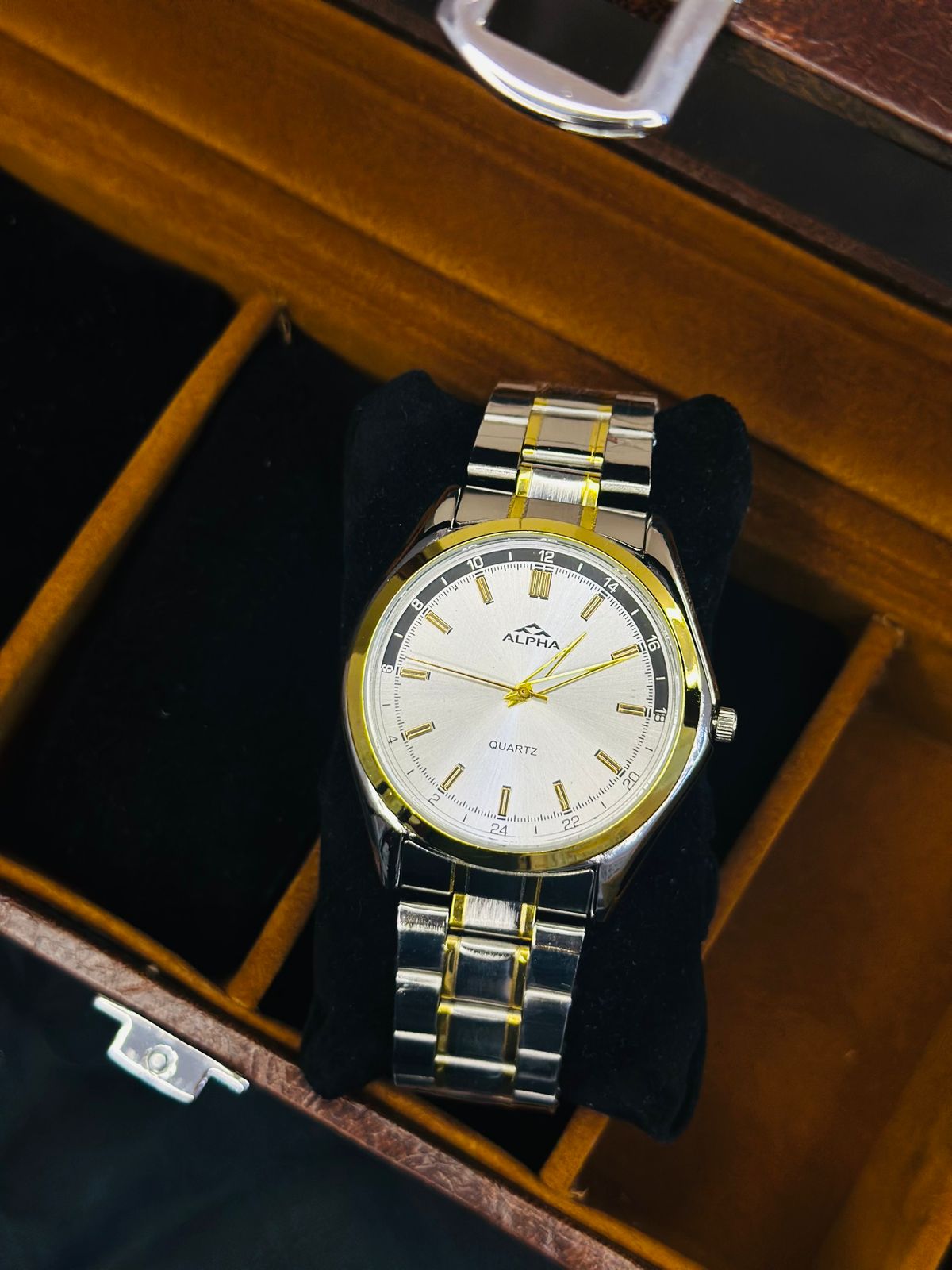 Alpha stainlees steel watch