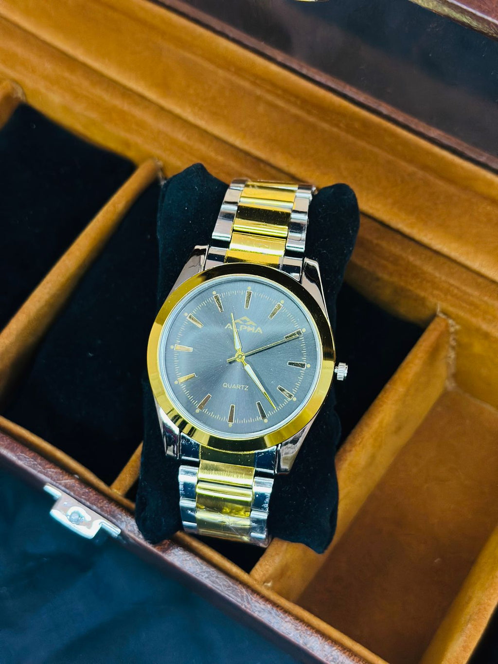 Alpha stainlees steel watch