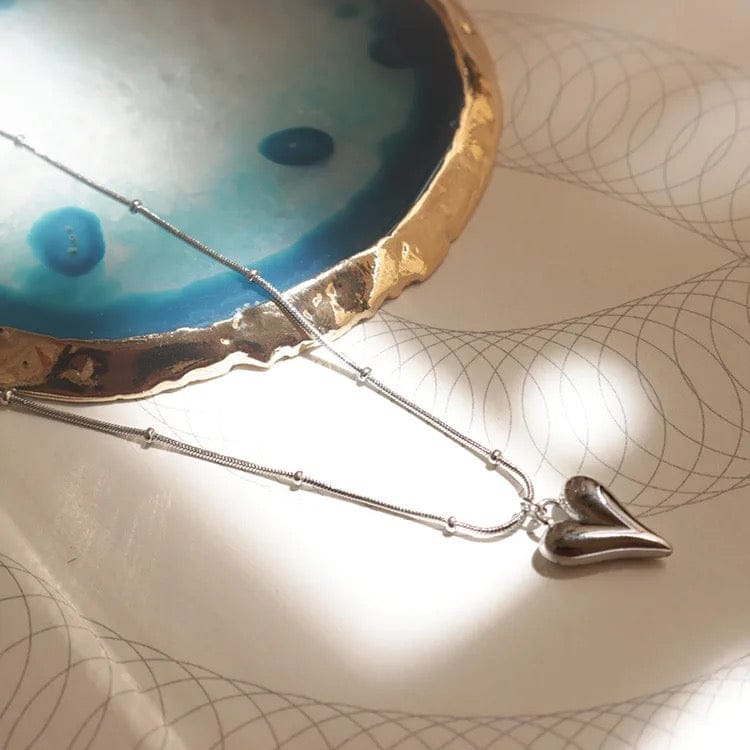 Heart pendant with ball chain