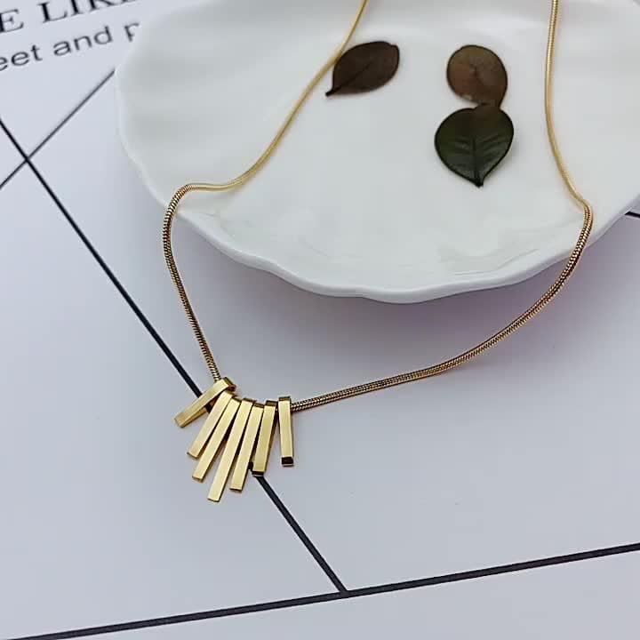 Golden bars pendant